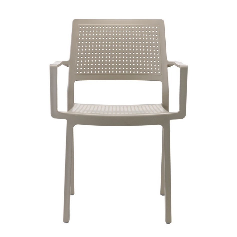 Chaise empilable Emi en technopolymère avec accoudoirs par Scab Design