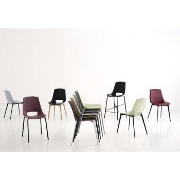 Chaise Eva 4 en polypropylène par Point House