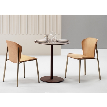 Chaise Finn Metal Wood sans accoudoirs Scab Design