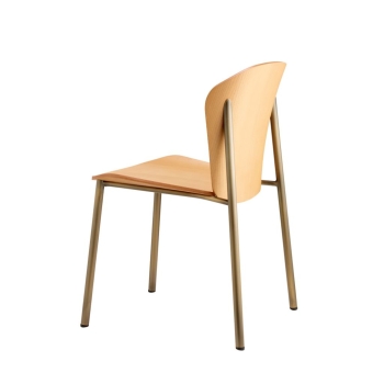 Chaise Finn en métal et bois sans accoudoirs par Scab Design