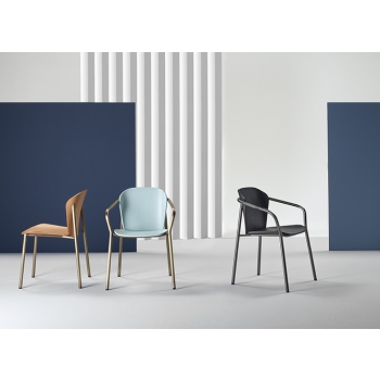 Chaise Finn Metal Wood sans accoudoirs Scab Design