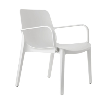 Fauteuil Ginevra Lounge avec accoudoirs en technopolymère par Scab design