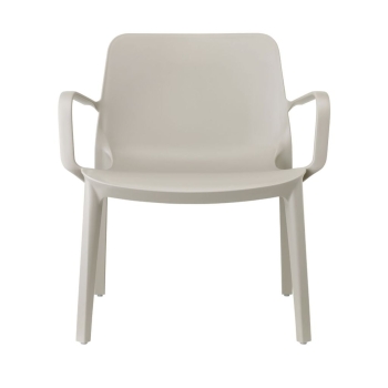 Fauteuil Ginevra Lounge avec accoudoirs en technopolymère par Scab design