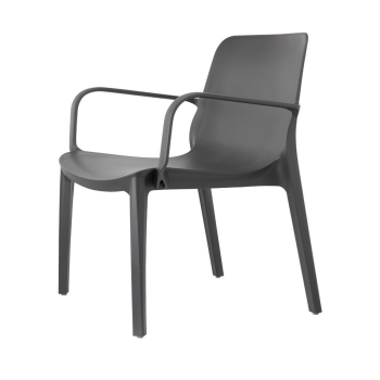 Fauteuil Ginevra Lounge avec accoudoirs en technopolymère par Scab design