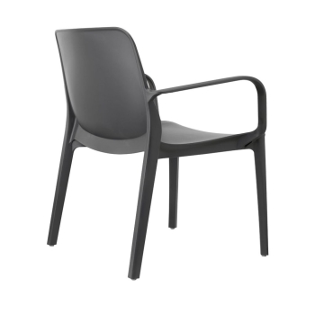 Fauteuil Ginevra Lounge avec accoudoirs en technopolymère par Scab design
