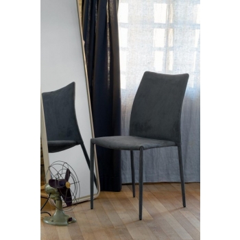 fauteuil rembourré recouvert de faux cuir ou de fibres de cuir Amy Ingenia Bontempi