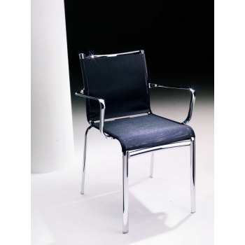 chaise empilable net Bontempi avec le siège à texplast et structure acciaio04