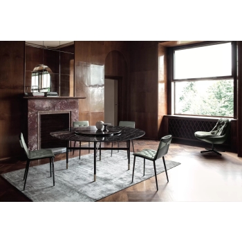 Chaise Kate Bontempi avec assise en bois et structure en bois ou en acier