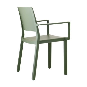 Chaise Kate empilable en technopolymère avec accoudoirs de Scab Design