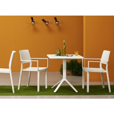 Chaise Kate empilable en technopolymère avec accoudoirs de Scab Design