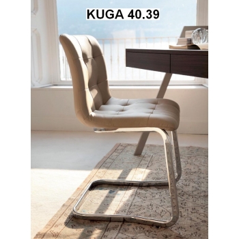 chaise avec pieds en métal en bois Bontempi Kuga