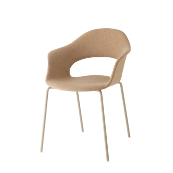 Chaise Lady B Pop avec pied en métal et assise rembourrée, par Scab Design
