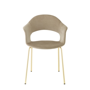 Chaise Lady B Pop avec pied en métal et assise rembourrée, par Scab Design