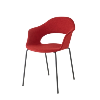 Chaise Lady B Pop avec pied en métal et assise rembourrée, par Scab Design