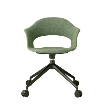 Chaise Lady B Pop à roulettes, en polypropylène ou rembourrée, par Scab design