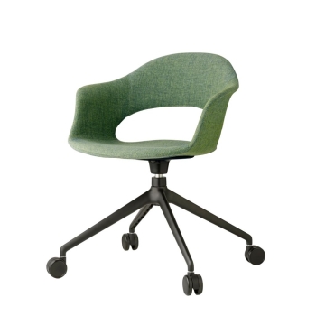 Chaise Lady B Pop à roulettes, en polypropylène ou rembourrée, par Scab design