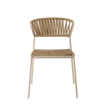 Chaise Lisa Filò en sangles de corde nautique par Scab design