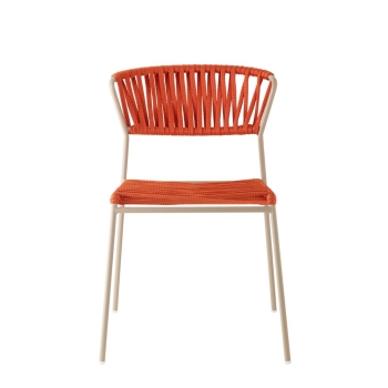 Chaise Lisa Filò en sangles de corde nautique par Scab design