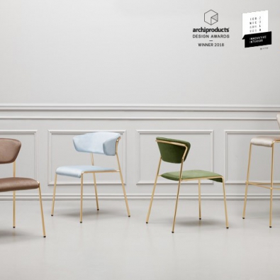 Chaise Lisa avec assise et dossier rembourrés Scab Design