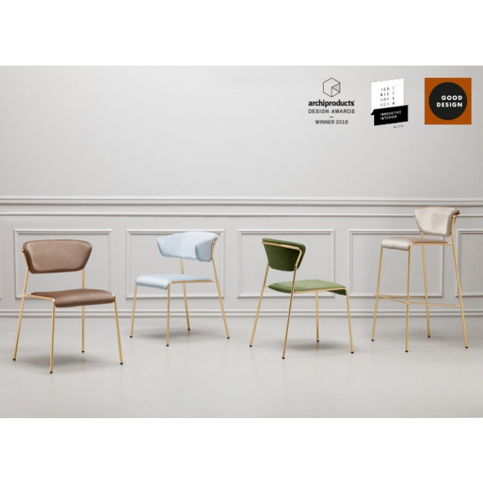 Chaise Lisa avec assise et dossier rembourrés Scab Design