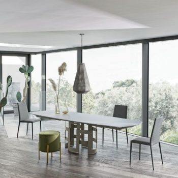 Chaise Malik de Bontempi en éco-cuir, cuir ou tissu