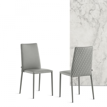 Chaise Malik de Bontempi en éco-cuir, cuir ou tissu