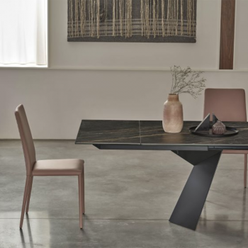 Chaise Malik Flex de Bontempi en éco-cuir, cuir ou tissu