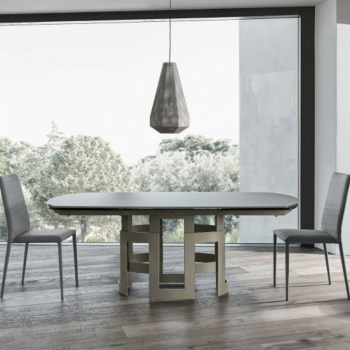 Chaise Malik Flex de Bontempi en éco-cuir, cuir ou tissu