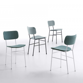 Chaise Master SM Cu en métal et cuir par Midj