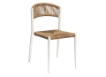 Chaise Milano blanche et paille de Greenwood