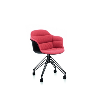 Chaise Mood avec revêtement structure en acier par Bontempi