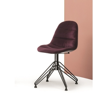 Chaise Mood avec revêtement structure en acier par Bontempi