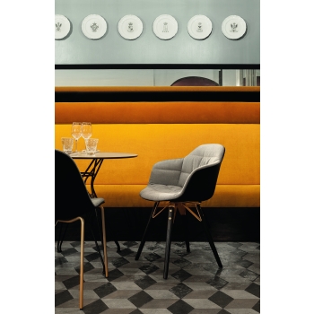 Chaise Mood avec revêtement Bontempi