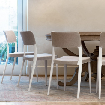 Chaise Nenè S PP-TS en polypropylène recouvert de tissu par Midj