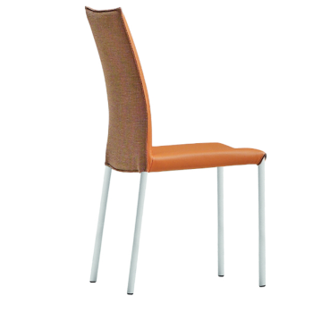 Chaise en métal Nuvola SA M TS recouverte de tissu ou de cuir par Midj