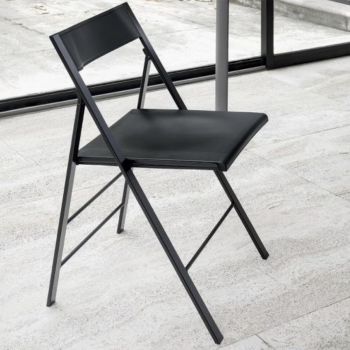 Chaise Poket pliante Bontempi en acier et assise en polypropylène