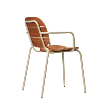Chaise Si-Si en bois avec accoudoirs par Scab Design
