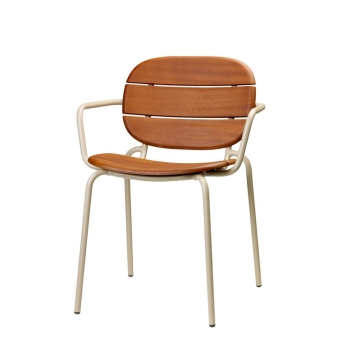 Chaise Si-Si en bois avec accoudoirs par Scab Design