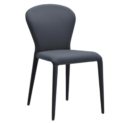 Chaise Soffio S_R TS recouverte de tissu ou de cuir par Midj