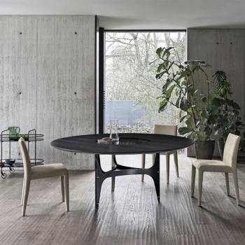 Chaise Sofia de Bontempi avec structure en acier entièrement recouverte