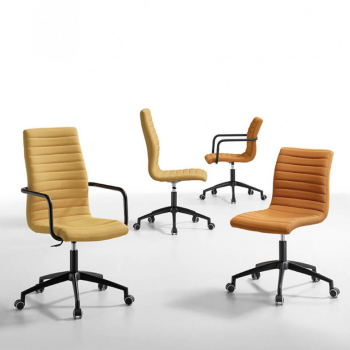 Chaise en métal Star DSA DPA TS recouverte de tissu ou de cuir par Midj