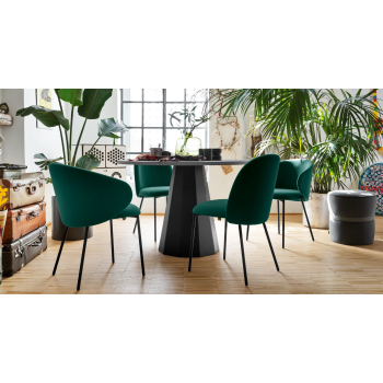 Connubia CB1999 Chaise Tuka avec pieds en métal