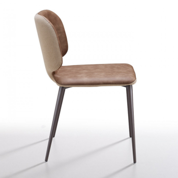 Chaise en métal Wrap SM TS recouverte de tissu ou de cuir par Midj