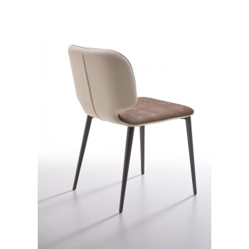 Chaise en métal Wrap SM TS recouverte de tissu ou de cuir par Midj