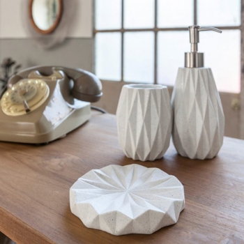 Ensemble de salle de bain Geo Blanc