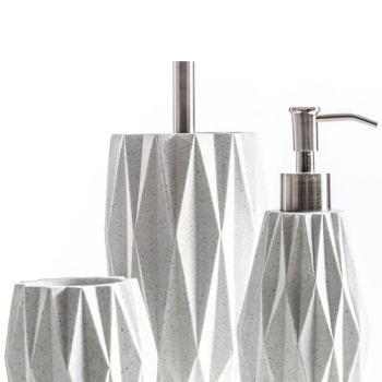 Ensemble de salle de bain Geo Blanc