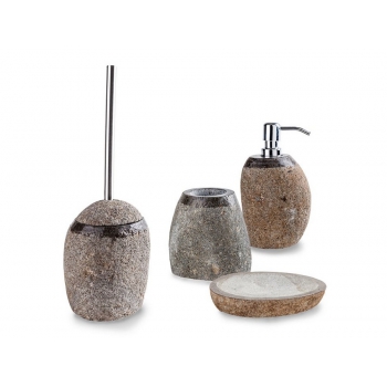 Ensemble de salle de bain Joya di Cipì en pierre de rivière