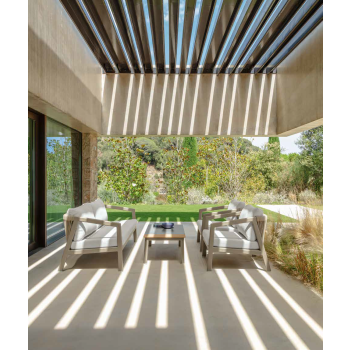 Ensemble Nova avec canapé, deux fauteuils et table basse