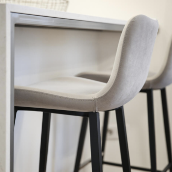 Tabouret Dalia M TS en métal et assise rembourrée par Midj