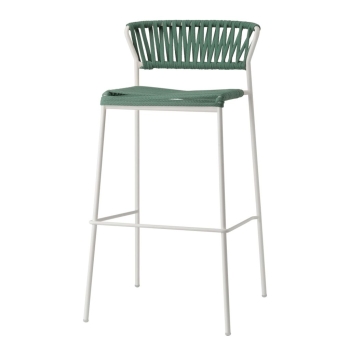 Tabouret Lisa Filò en sangle de corde nautique par Scab design